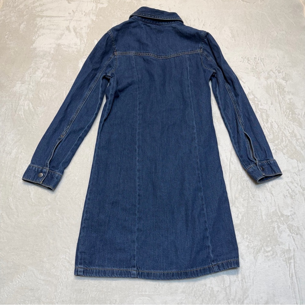 3/27$ Joe Fresh Kids Blue Denim Shirt Dress size XL (14) - Picture 5 of 8